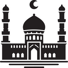 Mosque, Mosque Silhouette,  Mosque Icon, islamic Mosque, Silhouette Mosque, Muslim Mosque.