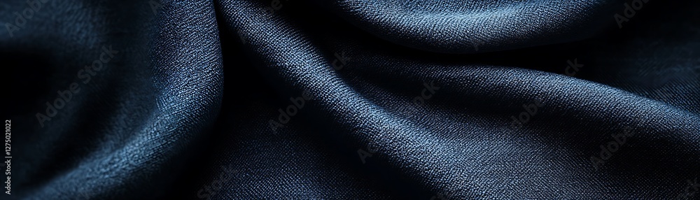 Poster This image features beautifully textured dark fabric draped elegantly, showcasing its soft, fluid nature that adds depth and sophistication to various projects.