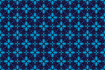 Blue Batik Seamless Pattern