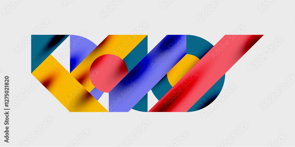 Aufkleber Vibrant abstract background circles with smooth gradients, creating a dynamic and modern design. Ideal for creative, tech, or contemporary-themed projects