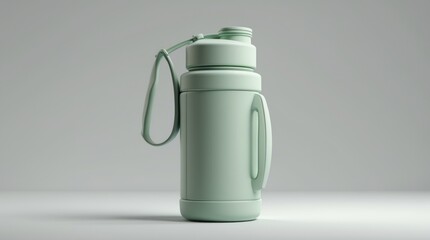 Obraz premium Modern Insulated Water Bottle with Strap and Handle for Outdoor Activities