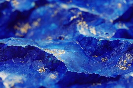 Seamless Lapis Lazuli blue mineral with golden flecks, showcasing intricate textures and patterns.