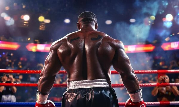 The Undefeated Boxer: A Champion's Back
