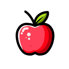 apples that sparkle with white background, vector illustrator design