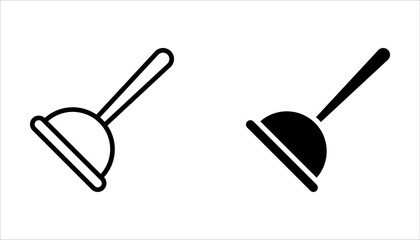 Plunger icon set. Plunger sign. for mobile concept and web design on white background