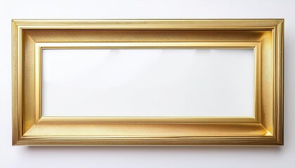 Gold Frame on White Background Vintage Elegance Exuding Minimalistic Charm and Timeless Beauty