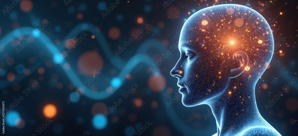 Leinwandbilder ai deep learning tech analyzes automated data. futuristic digital mind processes information. innova