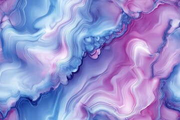 Fototapeta premium Seamless Persian Agate vibrant abstract background featuring swirling patterns in shades of blue and pink. The fluid design creates a sense of movement and depth, ideal for artistic or modern themes.