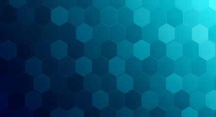 Fototapeta premium Blue Hexagon Geometric Pattern Background