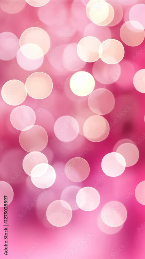 Poster soft pink bokeh gradient background with blurred light circles romantic and dreamy abstract design i