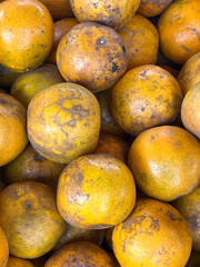 close up of a lot of whole ripe and fresh organic orange fruit