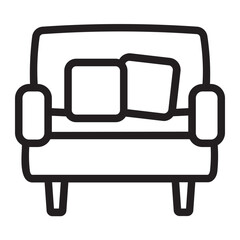 Armchair  line icon