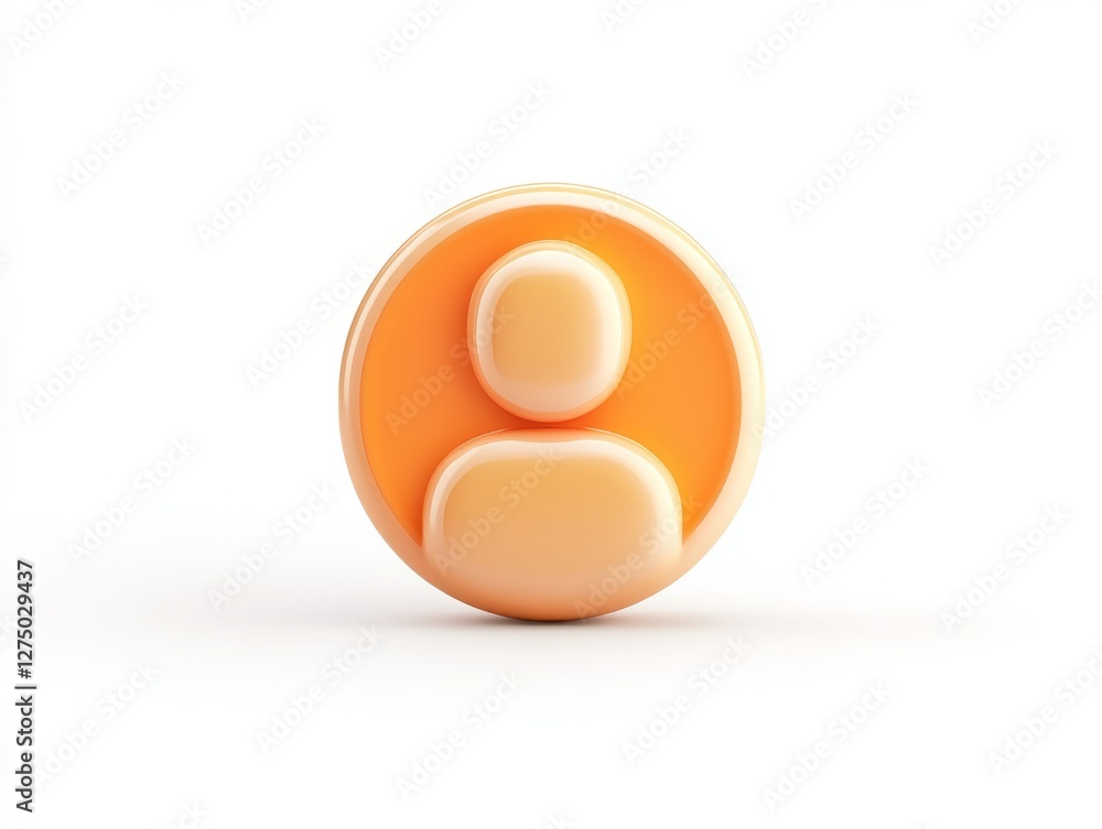 Poster 3d orange sphere encapsulating two people, a visual representation of confinement and connection