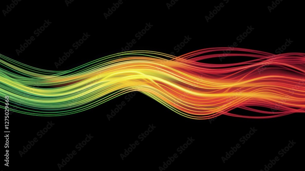 Poster abstract colorful wave lines design background
