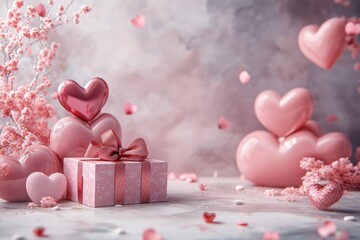 A Valentine's Day-themed background