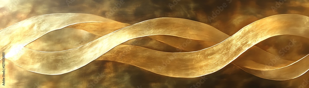 Poster abstract golden wave design, perfect for background or art projects. the flowing lines create a sens