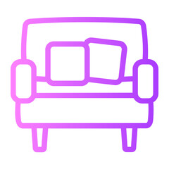 Armchair  gradient icon