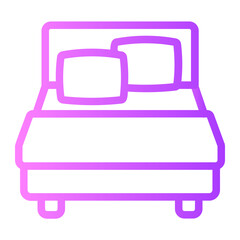 Bed  gradient icon