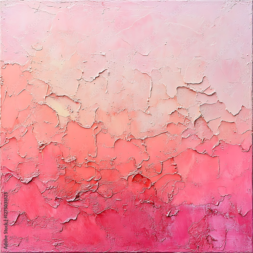 Poster an abstract artwork featuring a gradient of soft pink tones. the textured surface creates depth and 