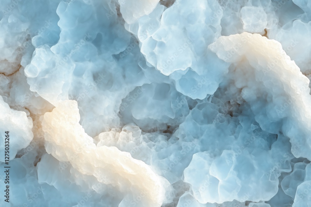 Poster seamless yanyuan abstract textures resembling soft clouds or ice formations in shades of blue and wh
