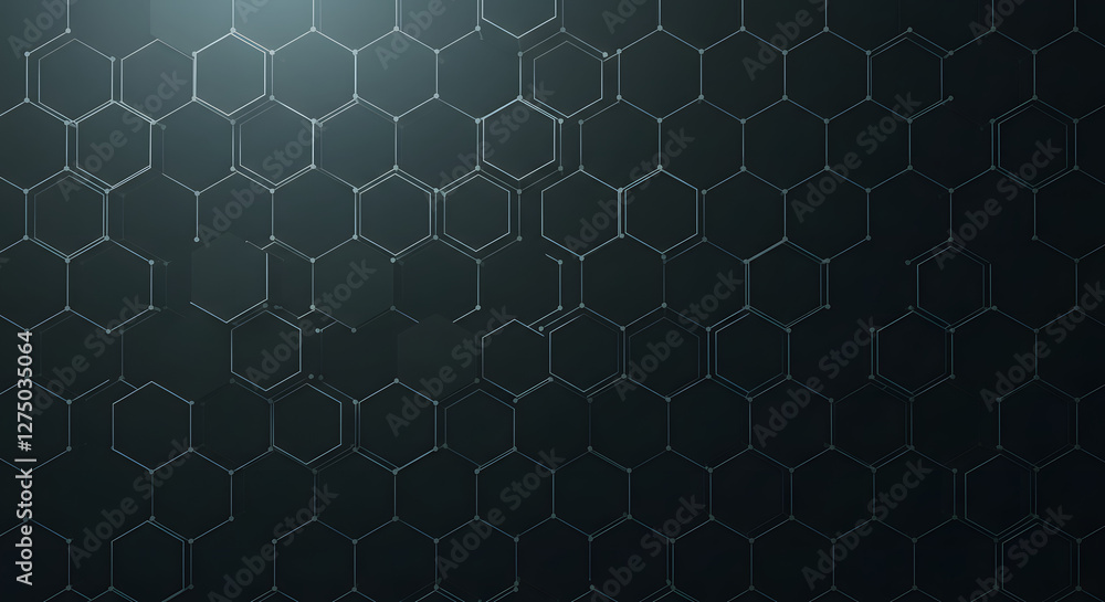 Wall mural hexagons pattern. geometric abstract background with simple hexagonal elements. medical, technology,