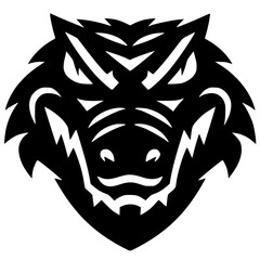 Crocodile face silhouette vector design