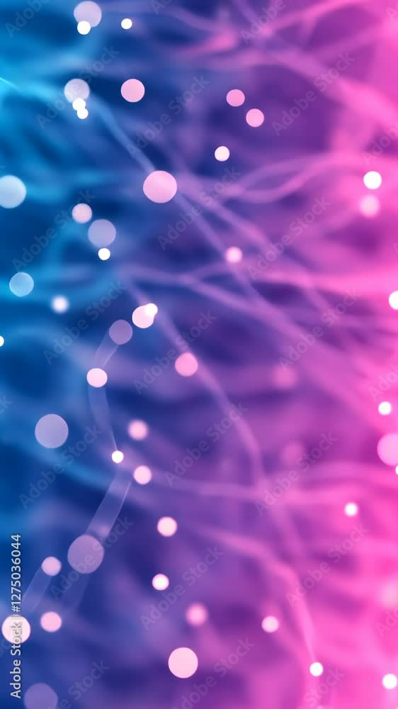 Poster vibrant psychedelic holographic abstract background with colorful neon lights and dynamic flowing pa