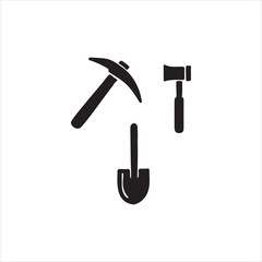 set of gardening tools vector