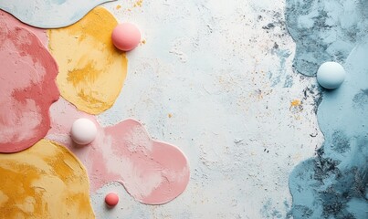 Organic Shapes in Pastel Tones, Generative AI