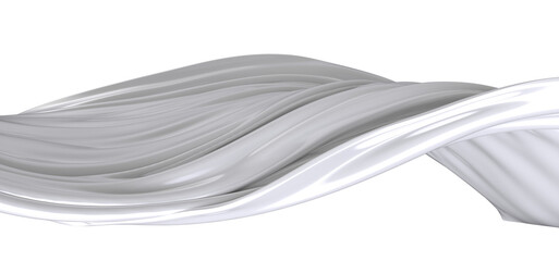 A close-up of a gray fabric drape with smooth, flowing lines. The texture is soft and the light...