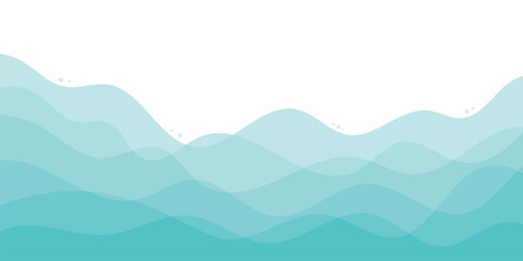 Background vector illustration of blue ocean wave layers