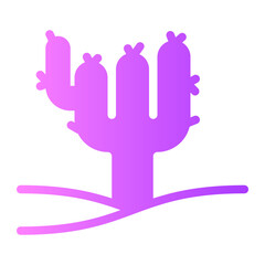Obraz premium cactus gradient icon