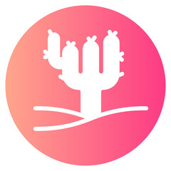 Obraz premium cactus gradient icon
