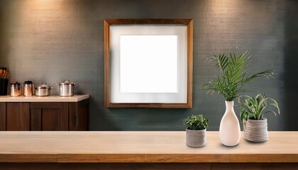 Minimalistic Wall Decor Frame Displaying a Cozy Bar Scene in a Chic Minimalist Environment, Evoking a Relaxing Ambience with Warm Hues and Sleek Textures.