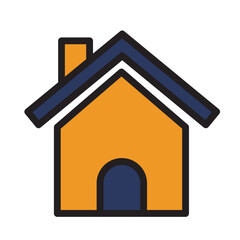 House Filled Line Icon