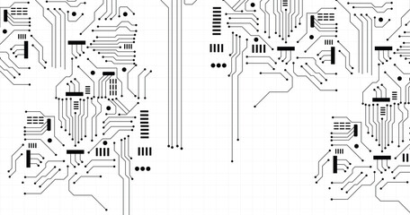 Abstract high-tech technology Circuit board background. Vector illustration. 