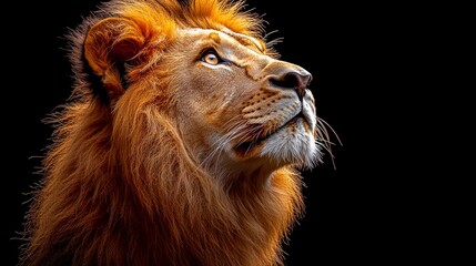 Fototapeta premium Majestic White Lion Portrait Wildlife King of the Jungle African Safari Wild Animal N