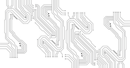 Abstract digital background with technology circuit board texture. Communication and engineering concept. Vector illustration