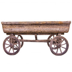 Fototapeta premium Rustic Wooden Cart Showcasing Antique Charm