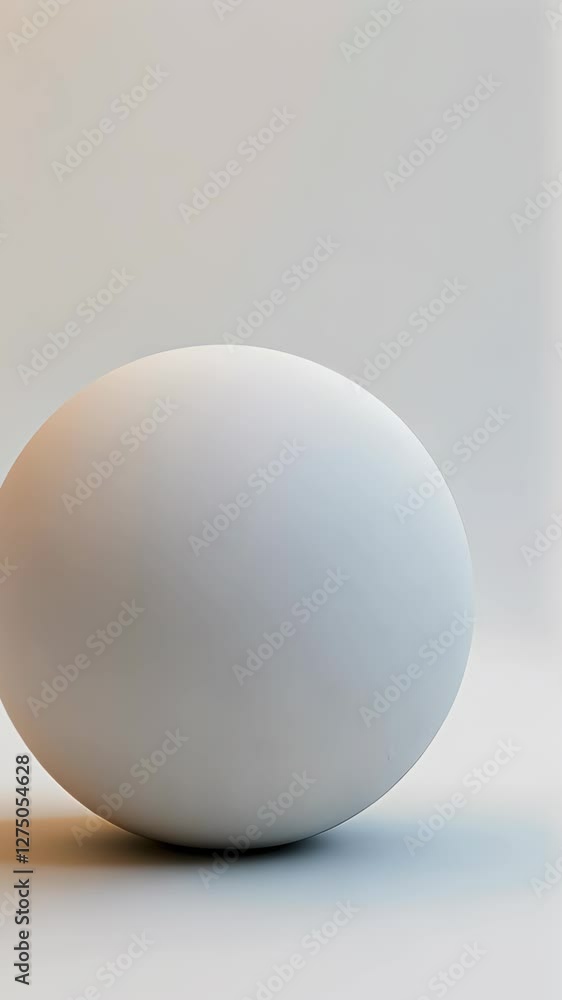 Poster white 3d rendered egg with soft shadows on minimalist background perfect for modern design and creat