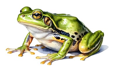 Obraz premium Green Tree Frog, Vibrant Amphibian Portrait