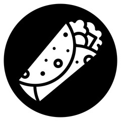 shawarma glyph icon