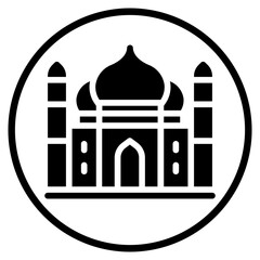 taj mahal glyph icon