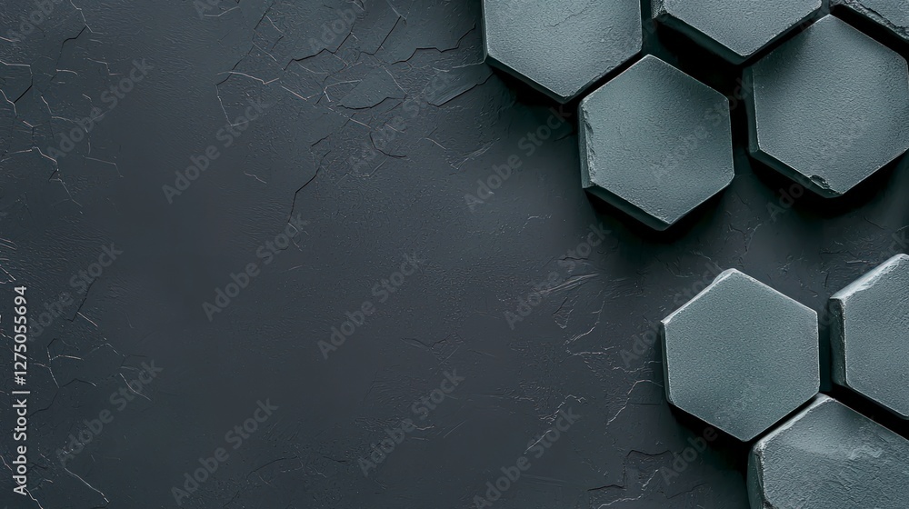 Poster abstract gray hexagon background modern 3d geometric texture design