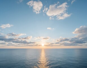 Obraz premium Serene Sunset Over the Ocean