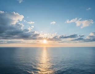 Fototapeta premium Serene Sunset Over the Ocean