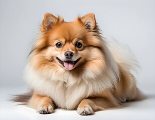 Adorable Pomeranian Puppy Lying Down