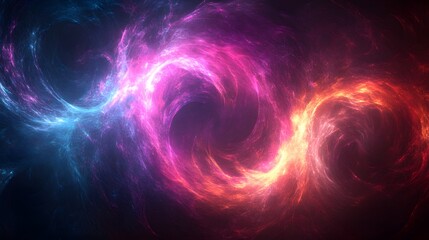 Obraz premium Vibrant Swirling Galaxy Nebula Space Background with Blue Purple and Red