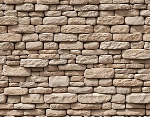 Fototapeta premium Seamless Beige Stone Wall Texture
