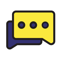 Fototapeta premium Chat Filled Line Icon